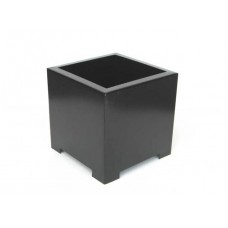Square Metal Planter Box in Black Finish (X Large: 24 L x 24 W x 24 H (45 lbs.))   